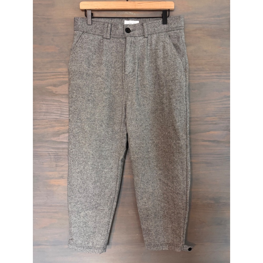 I Love Ugly Kobe Pant Charcoal Wool Blend Grey Cropped Tapered Trousers Mens M